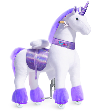 Image of PonyCycle® Unicorno viola con suono e freno, grande059