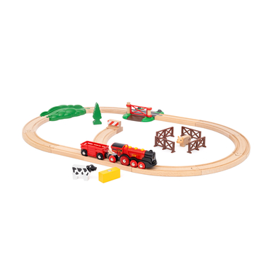 Image of BRIO® WORLD Stazione in legno - Fattoria di rosso Lola059