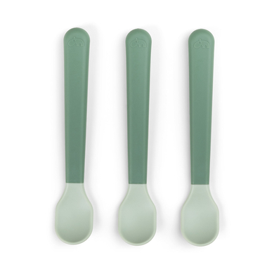 Image of Done by Deer™ cucchiaio per bambini Foodie Easy grip confezione da 3 pezzi verde059