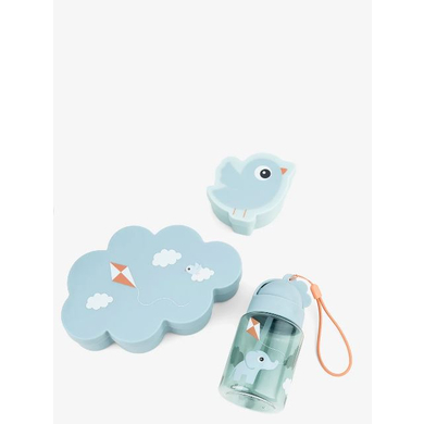 Done by Deer™ Boîte à déjeuner et à goûter avec bouteille à paille Playground bleue