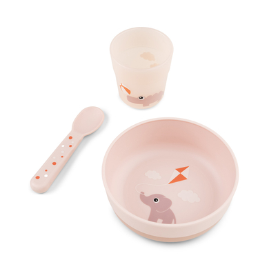 Done by Deer™ Set de vaisselle Foodie First meal Playground rose