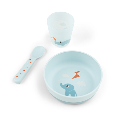 Done by Deer™ Set de vaisselle Foodie First meal Playground bleu