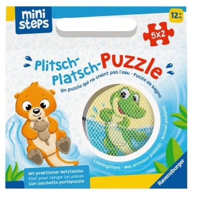 Ravensburger ministeps® Plitsch-Platsch-Pussel favoritdjur