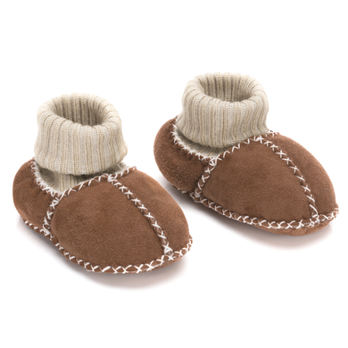 Image of kindsgard Scarpe in pelle d'agnello per bambini marrone059