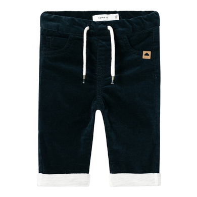 name it Pantalon en velours côtelé Nbmben Dark Sapphire