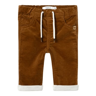 name it Pantalon en velours côtelé Nbmben Rubber