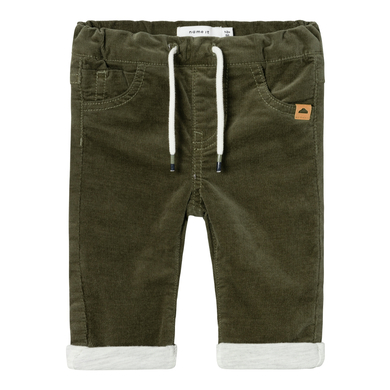 name it Pantalon en velours côtelé Nbmben Tea Leaf
