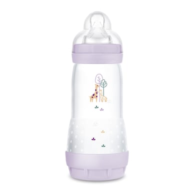 Mam MAM Biberon Easy Start Anti-Colic mat 320 ml 0 mois et +, Girafe 260ml-350ml