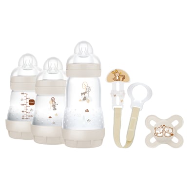 Mam MAM Coffret naissance biberons sucette beige 5 pièces 125ml-250ml