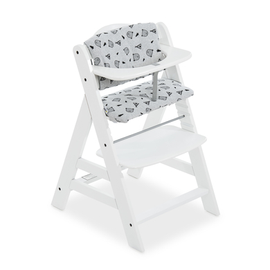 hauck Pack chaise haute enfant évolutive Alpha Plus bois N Pad Deluxe White-Nordic Grey