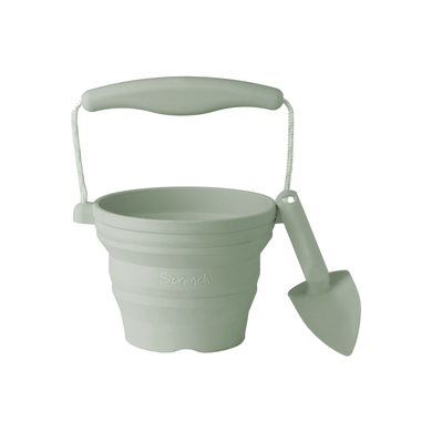 Scrunch - Seau et pelle pliables Sage Green