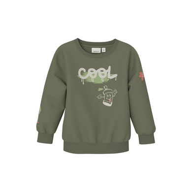 name it Sweatshirt Nmmnole Deep Lichen Green