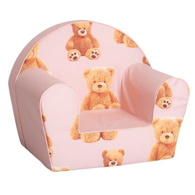 knorr toys® Fauteuil enfant mousse ours peluche, rose