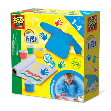 SES Creative Creative® My first - Mon premier set de peinture au doigt avec tablier de...