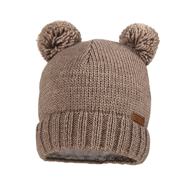 Maximo Bonnet Pompons marron chiné