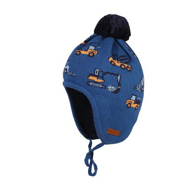 Maximo Bonnet tricoté véhicules de chantier bleu graphite