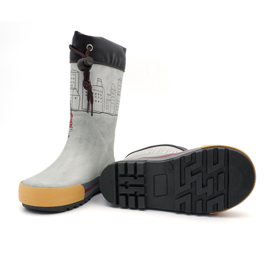 Maximo Bottes de pompiers en caoutchouc pour enfants graphite