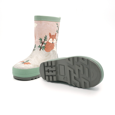 Maximo Bottes caoutchouc renard clair vert givré