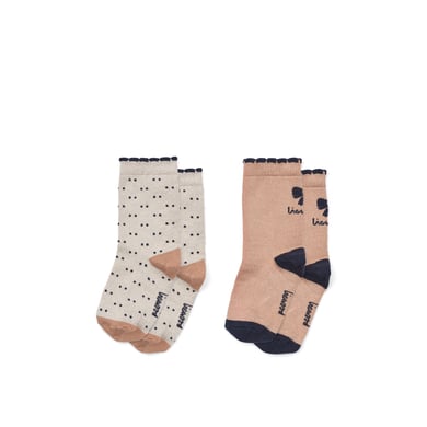 LIEWOOD Azenore chaussettes bow pack de 2 tuscany rose/ double dots mix