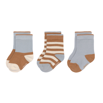 LÄSSIG Chaussettes enfants pack de 3 bleu clair caramel