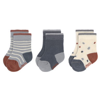 LÄSSIG Chaussettes enfants pack de 3 Tiny Farmer bleu