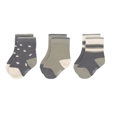 LÄSSIG Pack de 3 chaussettes enfants anthracite Olive