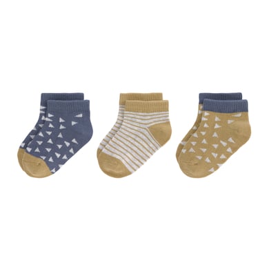 LÄSSIG Chaussettes Sneacker enfants pack de 3 Curry bleu