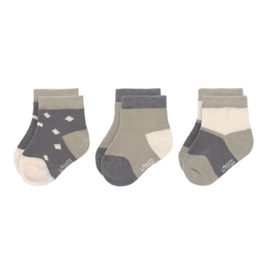 LÄSSIG Chaussettes Sneacker pour enfants, paquet de 3, anthracite