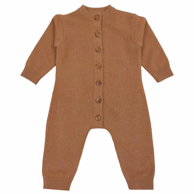 LITTLE Combinaison enfant cachemire cognac