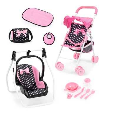 Bayer Design Buggyset, zwart/roze