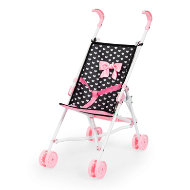 Image of bayer Design Passeggino per bambole, nero/rosa059