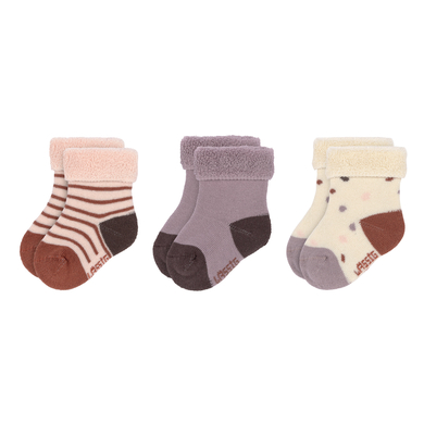 LÄSSIG Chaussettes bébé pack de 3 Tiny Farmer violet