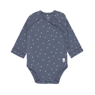 Image of LÄSSIG Body neonato a manica lunga triangoli blu059