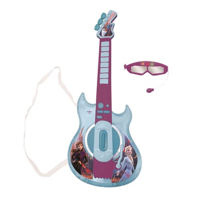 lexibook disney la reina del hielo guitarra electronica con gafas y microfono