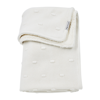 MEYCO Plaid bébé Knots Teddy Offwhite 100x150 cm