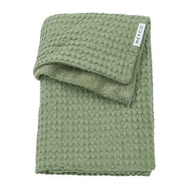 MEYCO Couverture de bébé Waffle Teddy olive green 75 x 100 cm