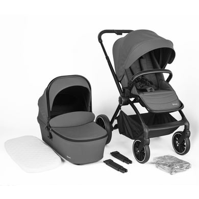 BabyGO Harmony black Kinderwagen grijs/ Frame