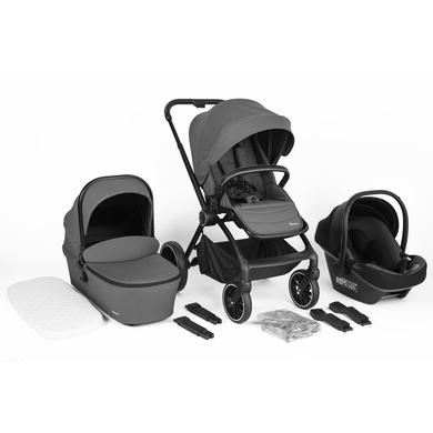 Image of babyGO Passeggino 3 in 1 grigio grigio / nero Frame059