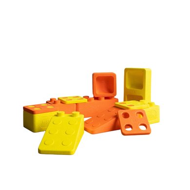 bygge Kit de démarrage TOTONE 12 pièces, jaune-orange