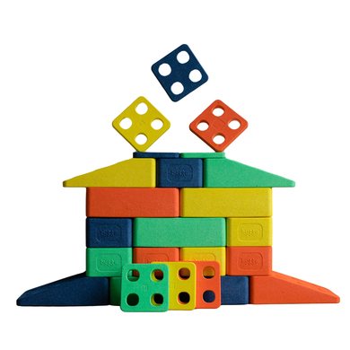 bygge KREATIVFYR Bjarne Set di blocchi didattici da 24 pezzi, colorati