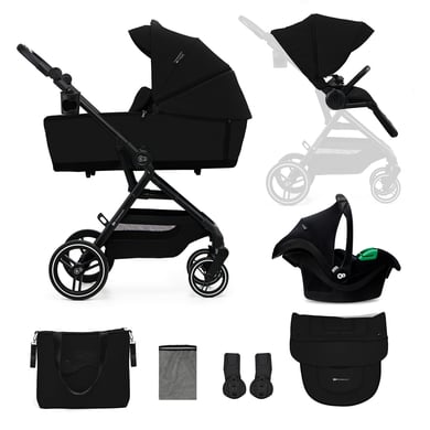 Kinderkraft Kinderwagen YOXI 3in1 Pure Black