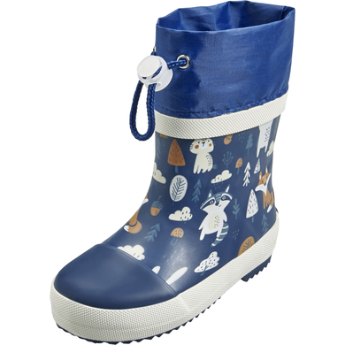 Playshoes Bottes en caoutchouc mi-haute marine