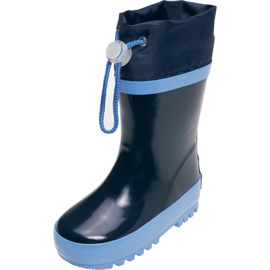 Playshoes Bottes en caoutchouc doublées Basic marine