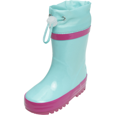 Playshoes Bottes en caoutchouc Basic doublées turquoise