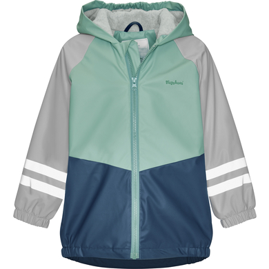 Playshoes Veste de pluie avec doublure polaire vert/gris