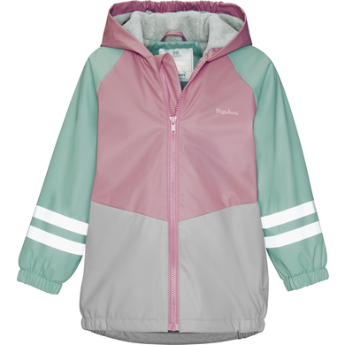 Playshoes Veste de pluie avec doublure polaire rose/vert