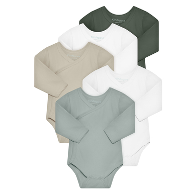 kindsgard Wrap-around body trunder 5-pack långärmad grön