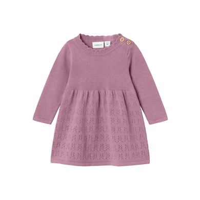 name it Robe en maille Nbfosilla mauve orchidée