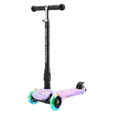 BOLDCUBE Trottinette enfant 3 roues pliable Big monde des licornes