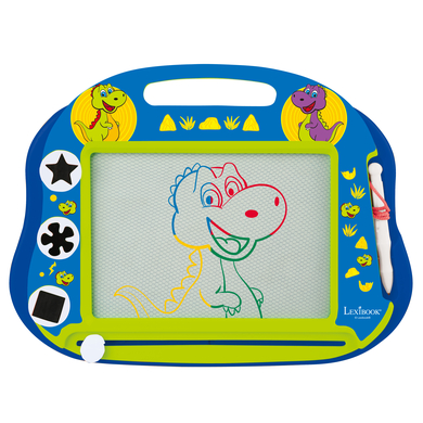 LEXIBOOK Lavagna magnetica Dino multicolore con accessori formato A5